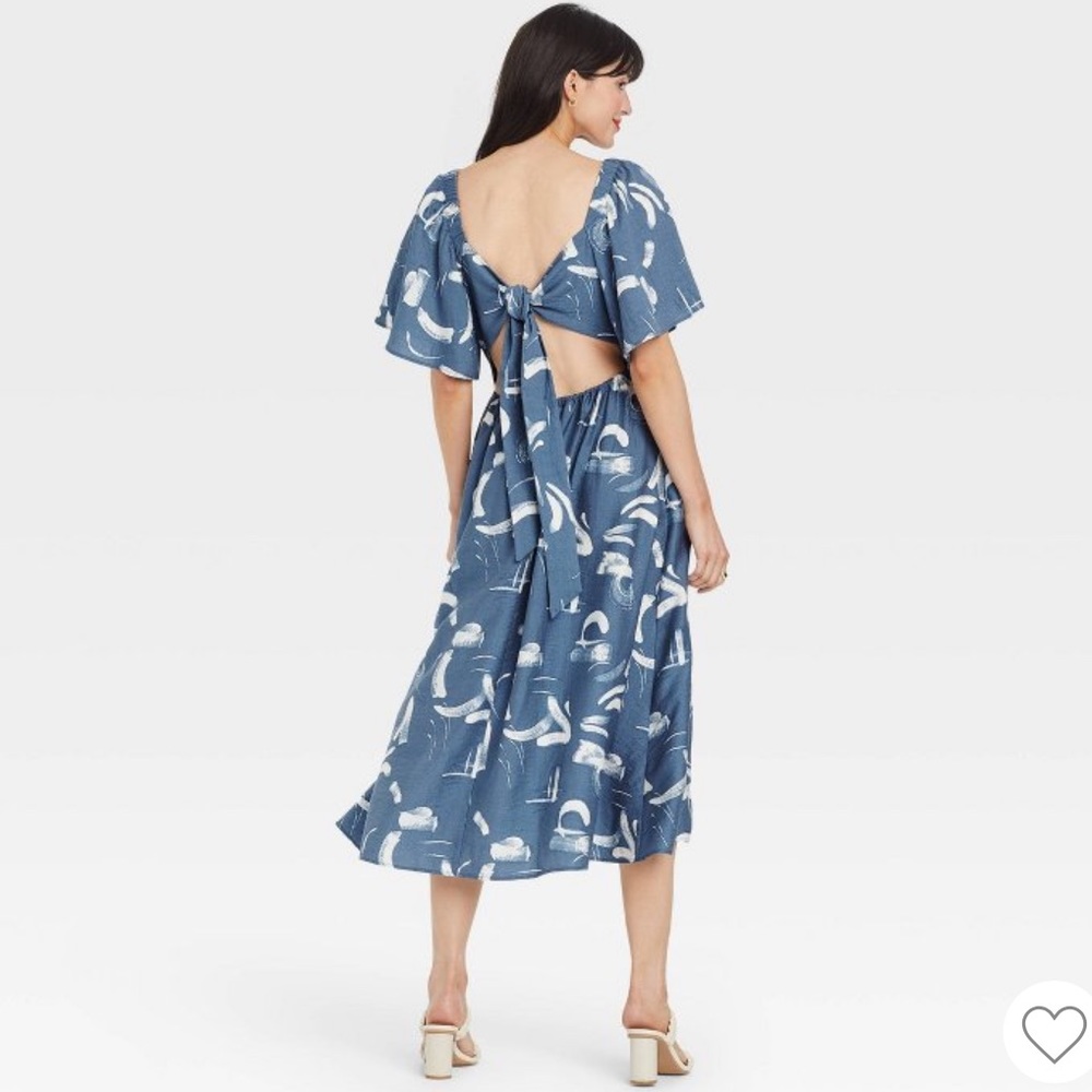 Cute knotted back blue/white/cream